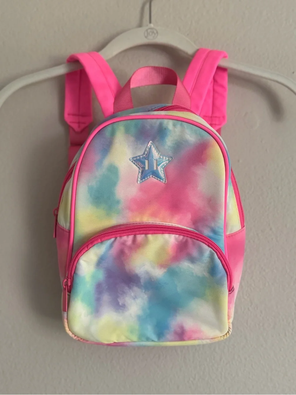 Claire’s Kids Pink Tie-Dye Star Mini Backpack